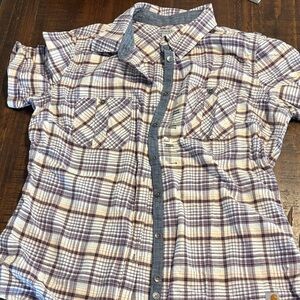 Carhartt Purple Plaid Button Down Shirt